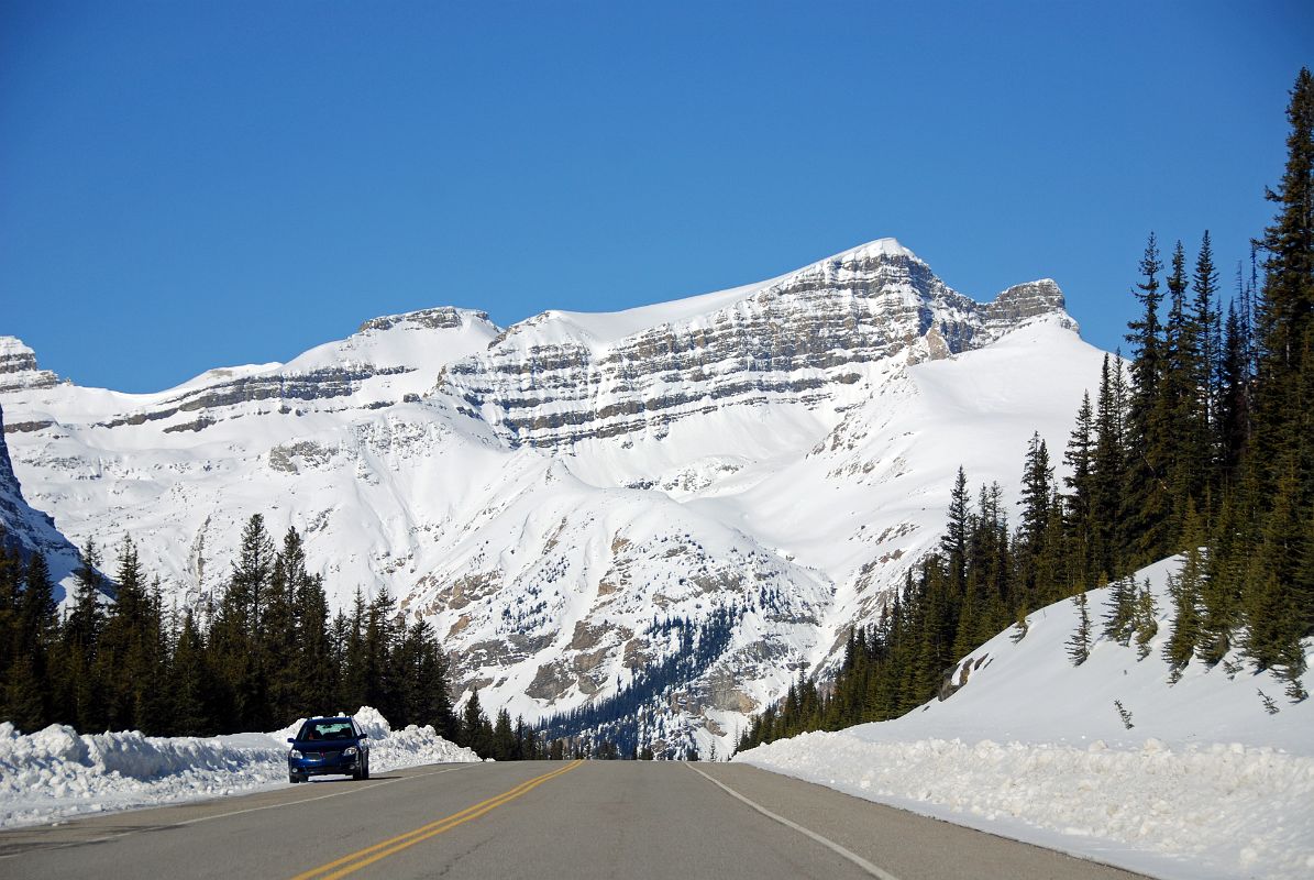 31 Mount Jimmy Simpson From Just Before Crowfoot Glacier Viewpoint On Icefields Parkway